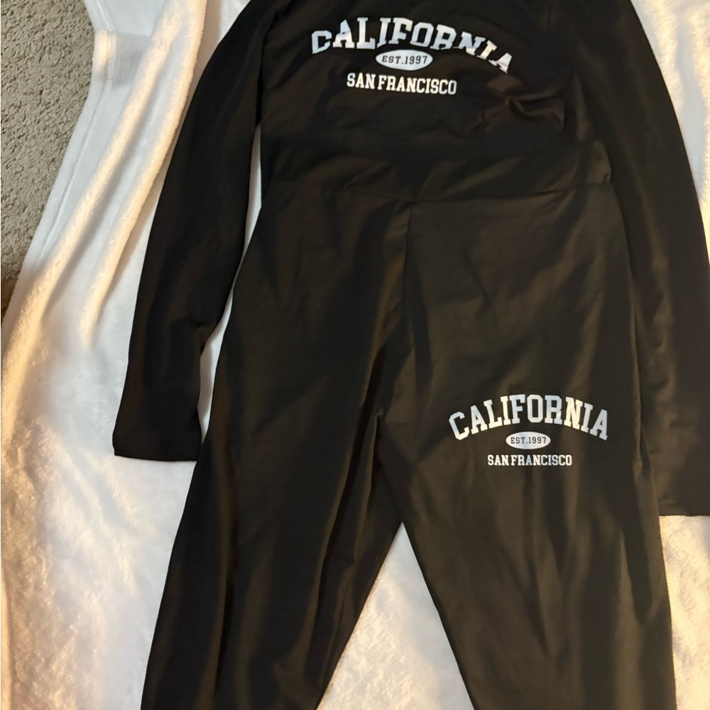 SHEIN Black California San Francisco Set